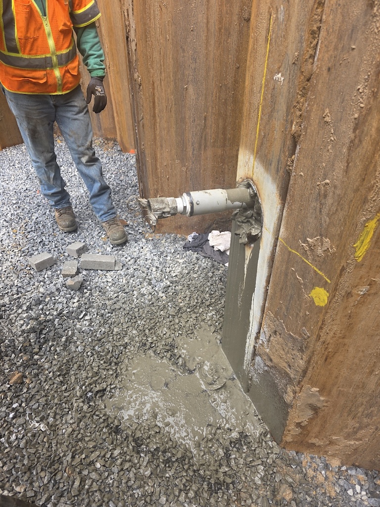 Grouted Pipe after failed pilot
