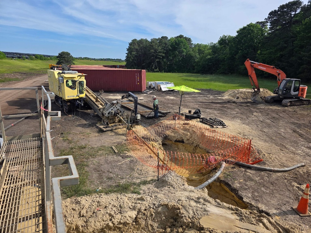 Drill and pit